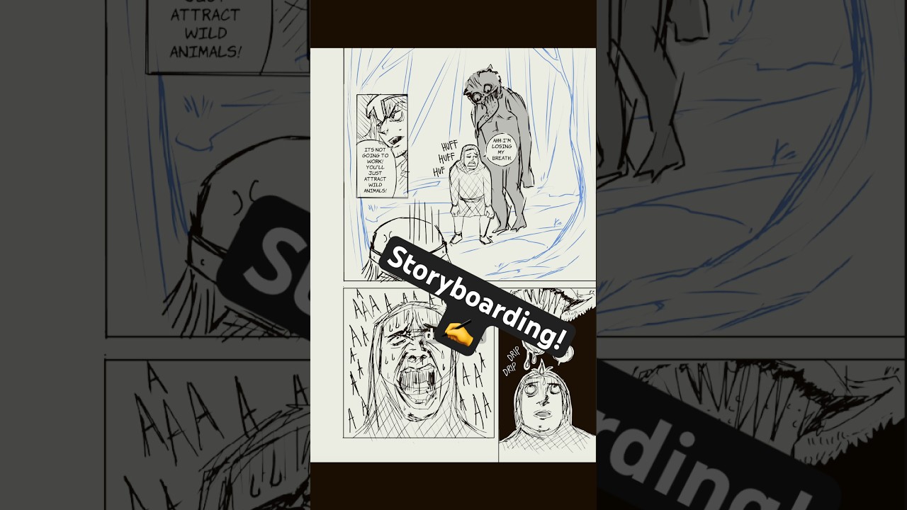 Storyboarding manga!  #art #drawing #manga #shorts
