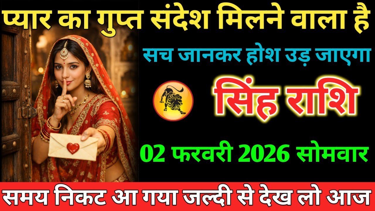 #सिंह प्यार का गुप्त संदेश मिलने वाला है सच जानकर होश उड़ जाएगा 02 फरवरी 2026 सोमवार