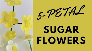 5 Petals Sugar Flowers