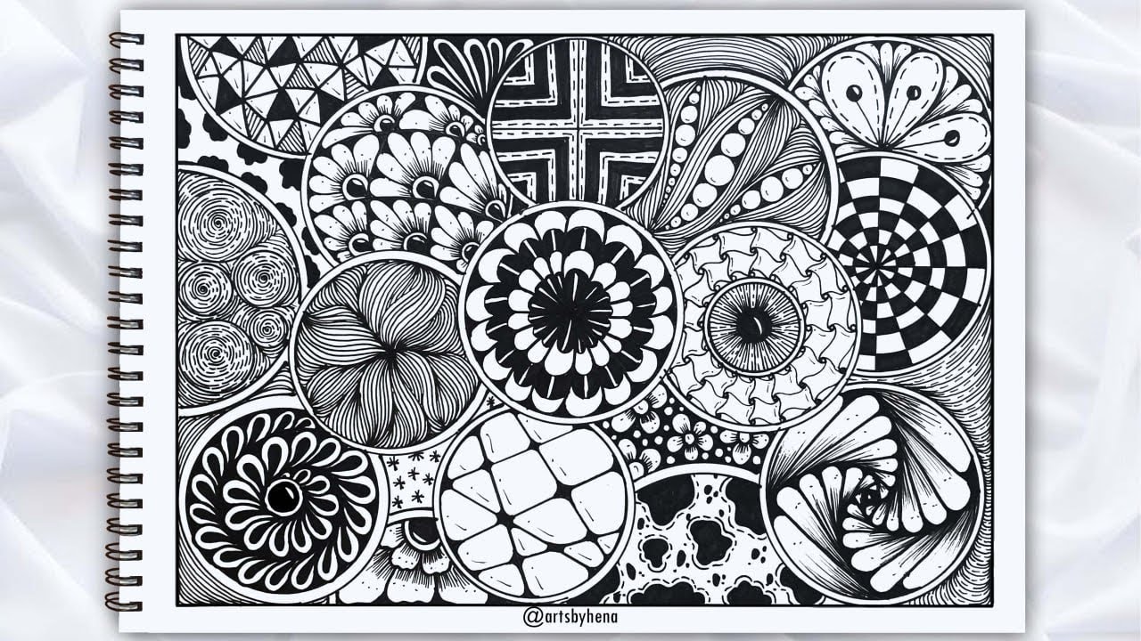 Zentangle art || Zentangle art for beginners || Zendoodle || Zentangle patterns || Doodle patterns
