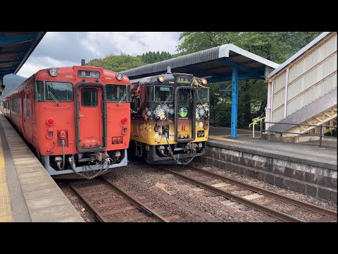 ［兵庫］キハ40形うみやまむすび香住行き 竹野駅発車
