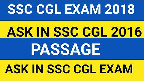 Passage[Reading comprehension] SSC CPO 2016 में आया हुआ question[ssc cgl, cpo, bank po, ibps