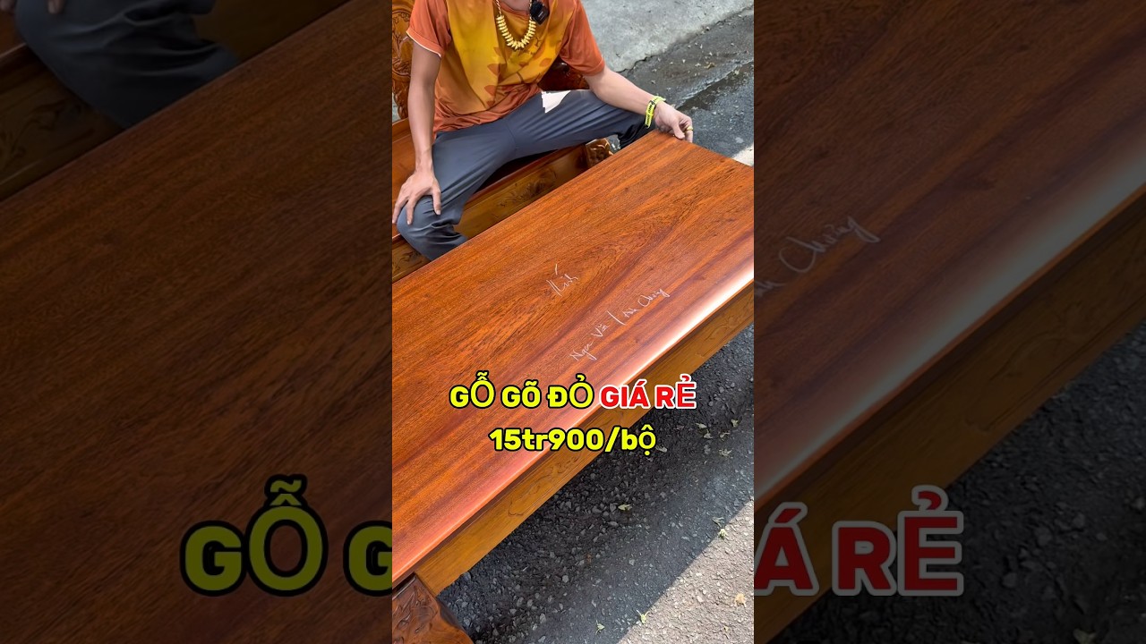 Bộ bàn ghế Nguyên Khối gỗ gõ đỏ Giá Rẻ tay 12 đẹp 