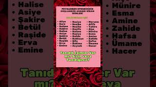 Peygamber Efendimizin Sevdiği İsimler