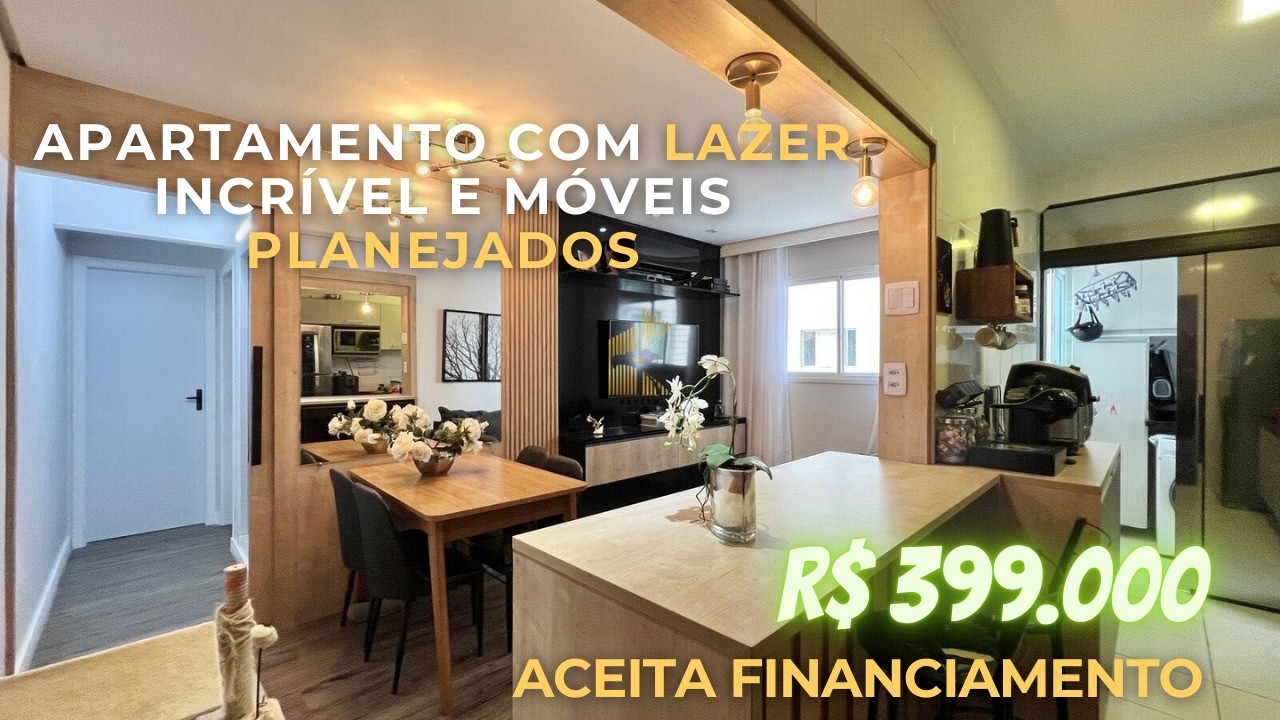 Apartamento com móveis planejados e lazer Incrivel – Ideal para morar ou investir! - Ref.: 1647