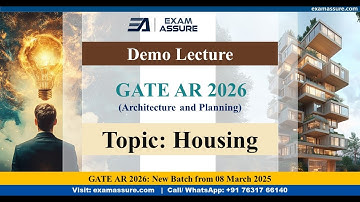 Housing Lecture | GATE AR 2026 | Demo Class | GATE Architecture and Planning | Exam Assure Classes