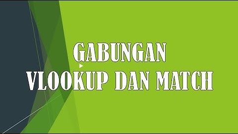 GABUNGAN VLOOKUP dan MATCH