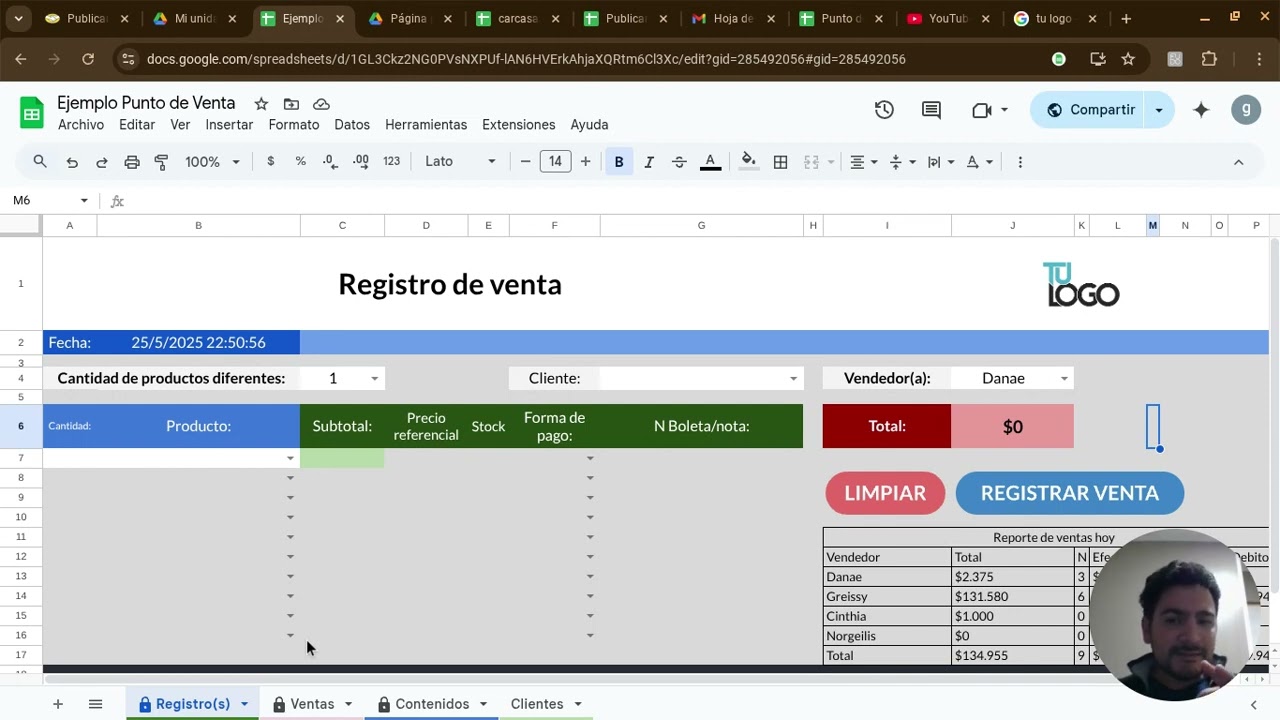 Google Sheets - Plantilla Gratis de Punto de Venta Automático por SRautomatic