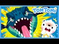 New mosasaurus song  giant sea lizard  dinosaur song  kids song  tomtomi