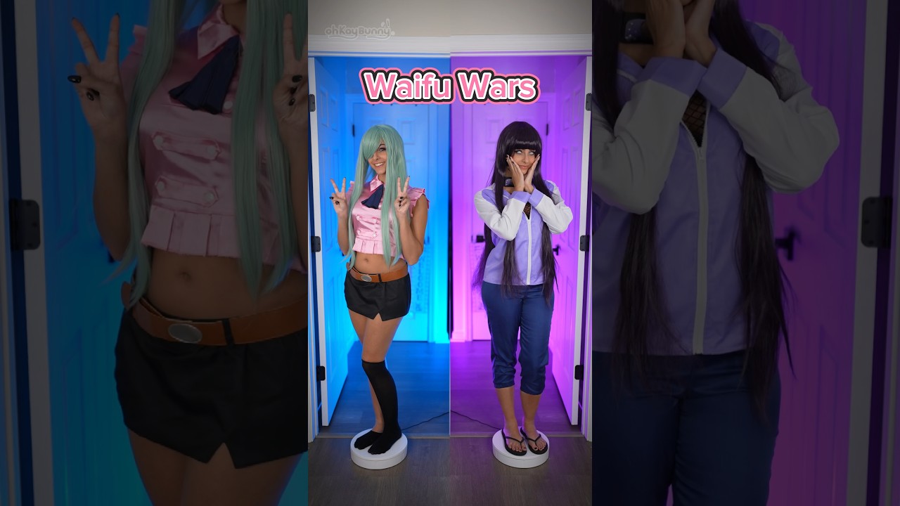 waifu wars! who do you pick? #foryou #cosplay #anime