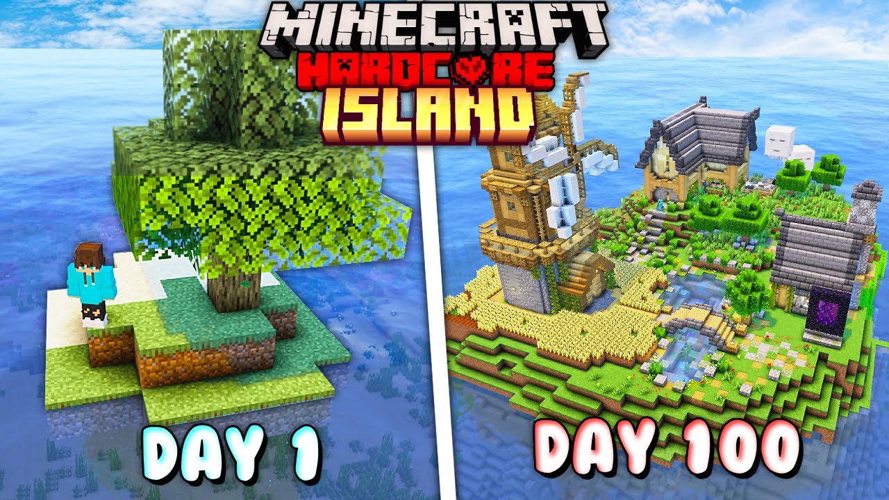MÌNH ĐÃ SINH TỒN 100 NGÀY TRÊN ĐẢO HOANG TRONG MINECRAFT SIÊU KHÓ ...