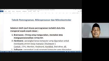 Materi 1 Pengertian Pemrograman, Mikroprosesor dan Mikrokontroler.