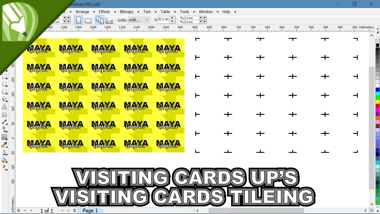 Visiting Card Ups Or Tiling In Corel Draw Cutting Marks In Coreldraw visiting-card-ups-or-tiling-in-corel-draw-cutting-marks-in-coreldraw