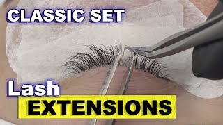 CLASSIC LASH EXTENSIONS (lash tutorial) complete process from start to finish screenshot 2