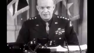 General Eisenhower delivers speech after being appointed Supreme Allied Commander in 1944