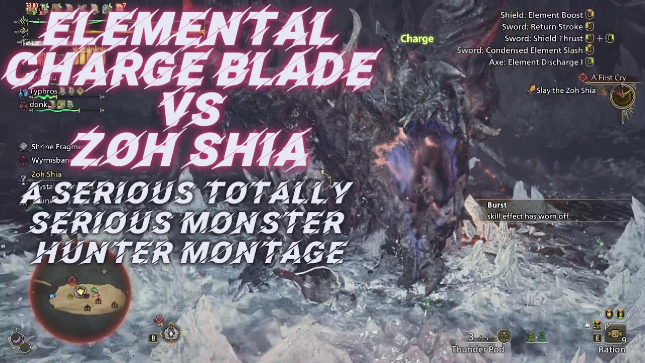 Elemental Charge Blade make Big Damage Number (Monster Hunter Wilds Montage)