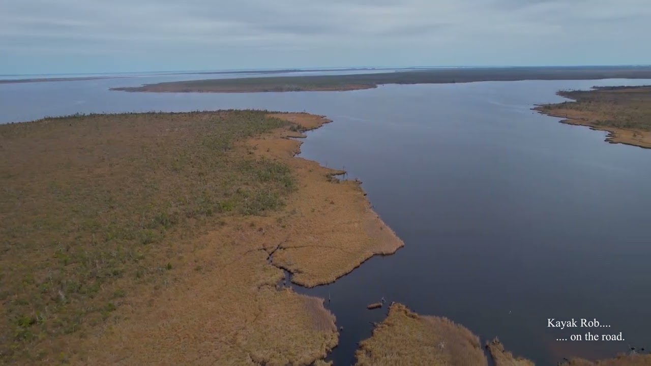 Alligator River West Mann's Harbor OBX boat access and Launch Aerial Drone View North Carolina