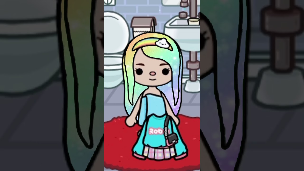 Toca boca Rainbow hair story 