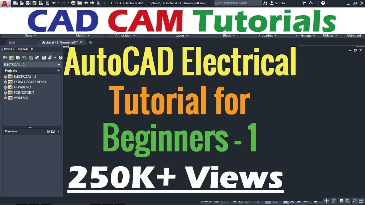 AutoCAD Electrical Tutorial for Beginners - 1 - YouTube
