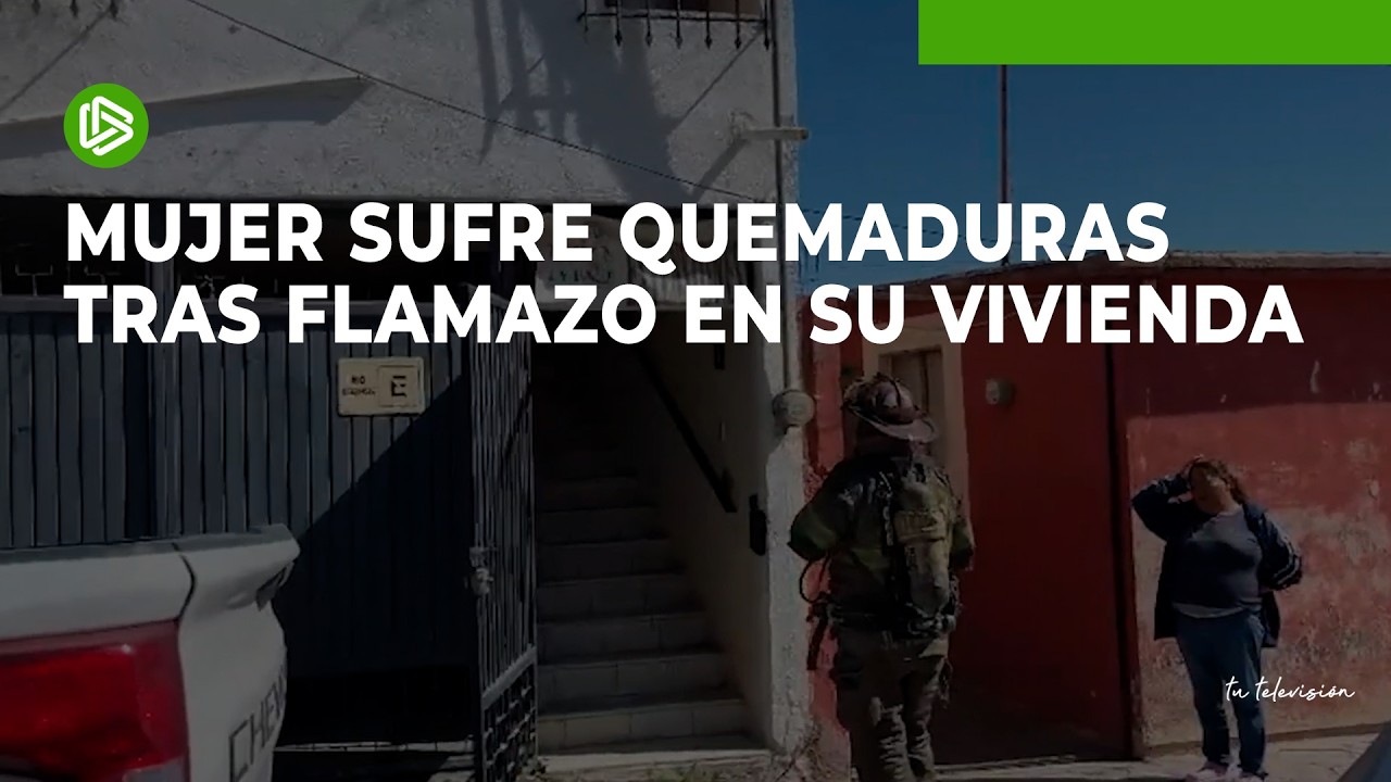 Mujer sufre quemaduras tras flamazo en su vivienda - YouTube