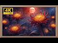 Halloween Chrysanthemums | Frame TV Art for Renewal &amp; Protection [4K UHD]