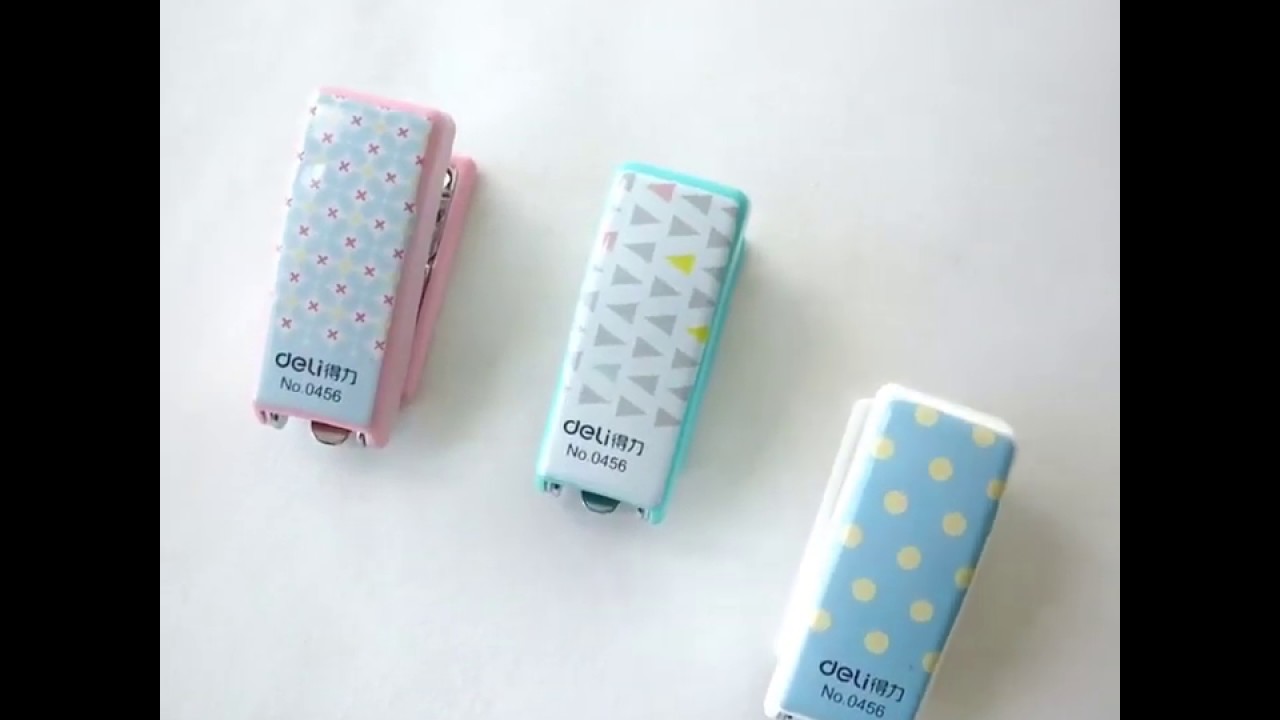 Creative Stationery Deli Geometry Stapler Colorful Fashion Stapler School Office Supplies Small