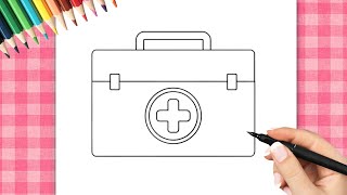 CÓMO DIBUJAR UN BOTIQUÍN DE PRIMEROS AUXILIOS