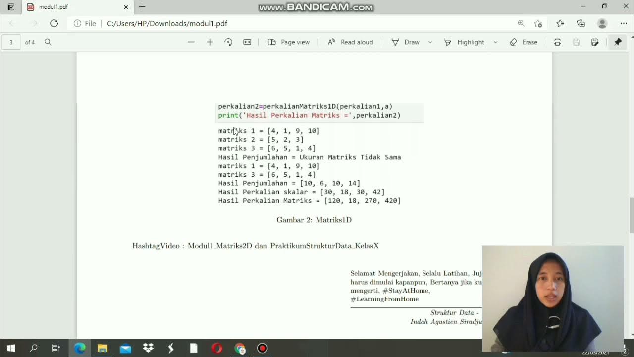 Implementasi Matriks 2D menggunakan Python - YouTube