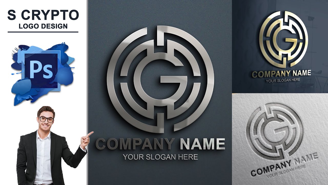 LETTER G CRYPTO LOGO DESIGN TUTORIAL - LEARN PHOTOSHOP