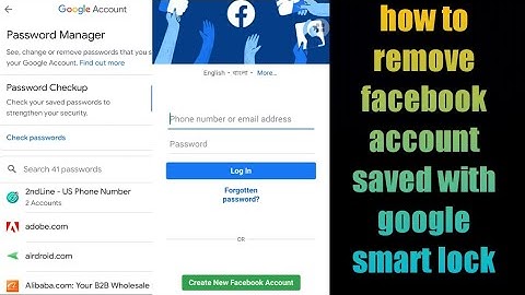 how to remove facebook account saved with google smart lock
