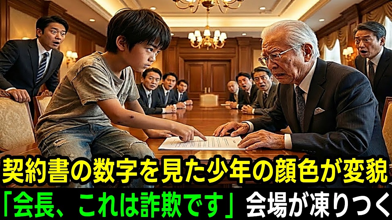 「どいてください、僕が計算します！」ゴミ拾いの少年が財閥会長に告げた衝撃の真実… #感動エピソード #老後の物語 #家族の物語