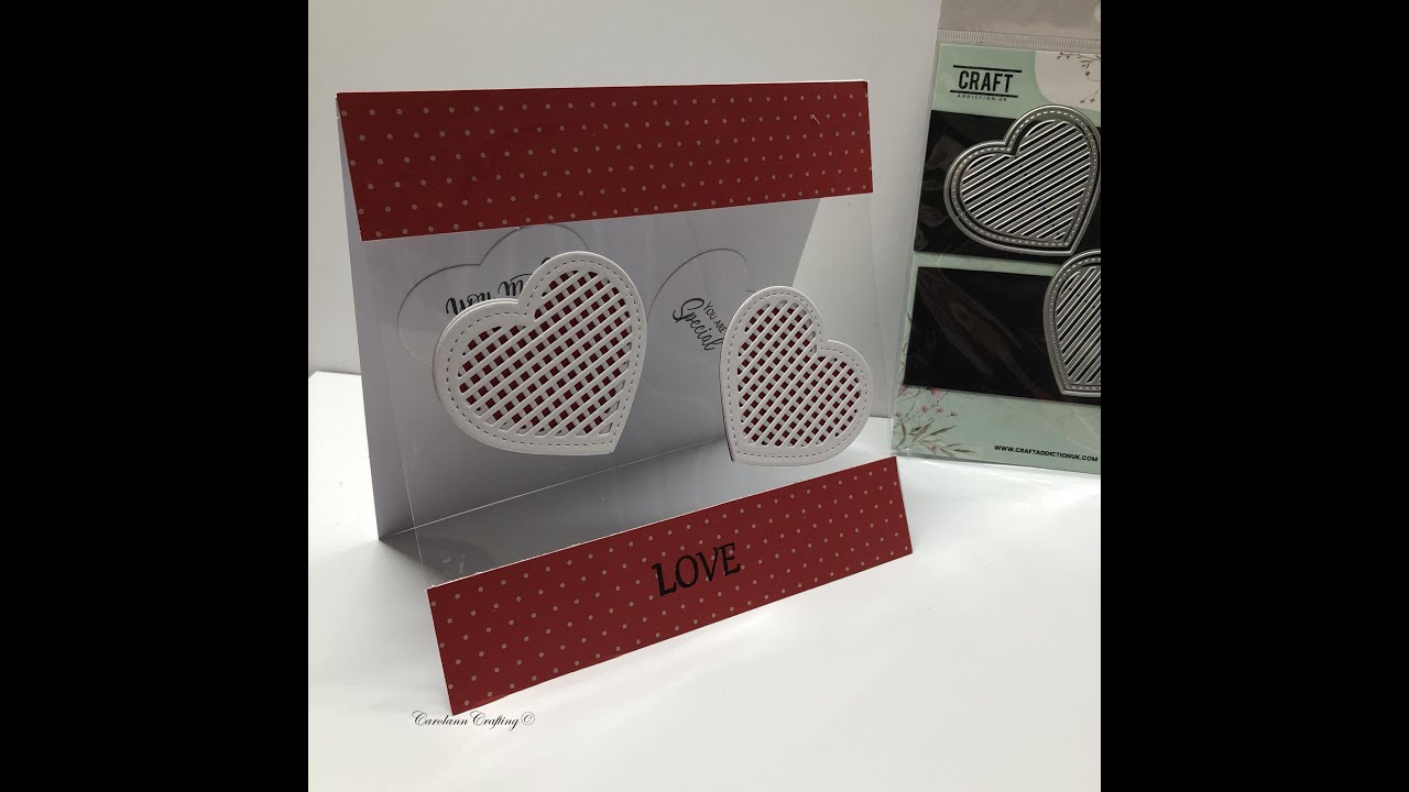 Открытка «Плавающие сердца» — Slatted Hearts @ #craftaddictionuk