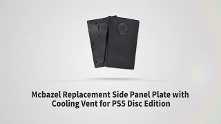 Mcbazel Replacement Black Side Panel Cover Plate with Cooling Vent for PS5 UHD Disc Edition