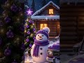 Snow Man | Winter Special Cartoon | beautiful view with beautiful Snow Man | Purple Car & Scarf