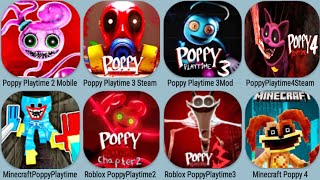 Poppy Playtime Chapter 2+3+4  ALL JUMPSCARES BOSS Mommy long legs, Poppy 1+2+3+4 Minecraft Vs Roblox