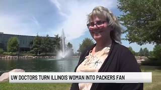 Illinois woman becomes Packers fan after UW Health liver transplant experience