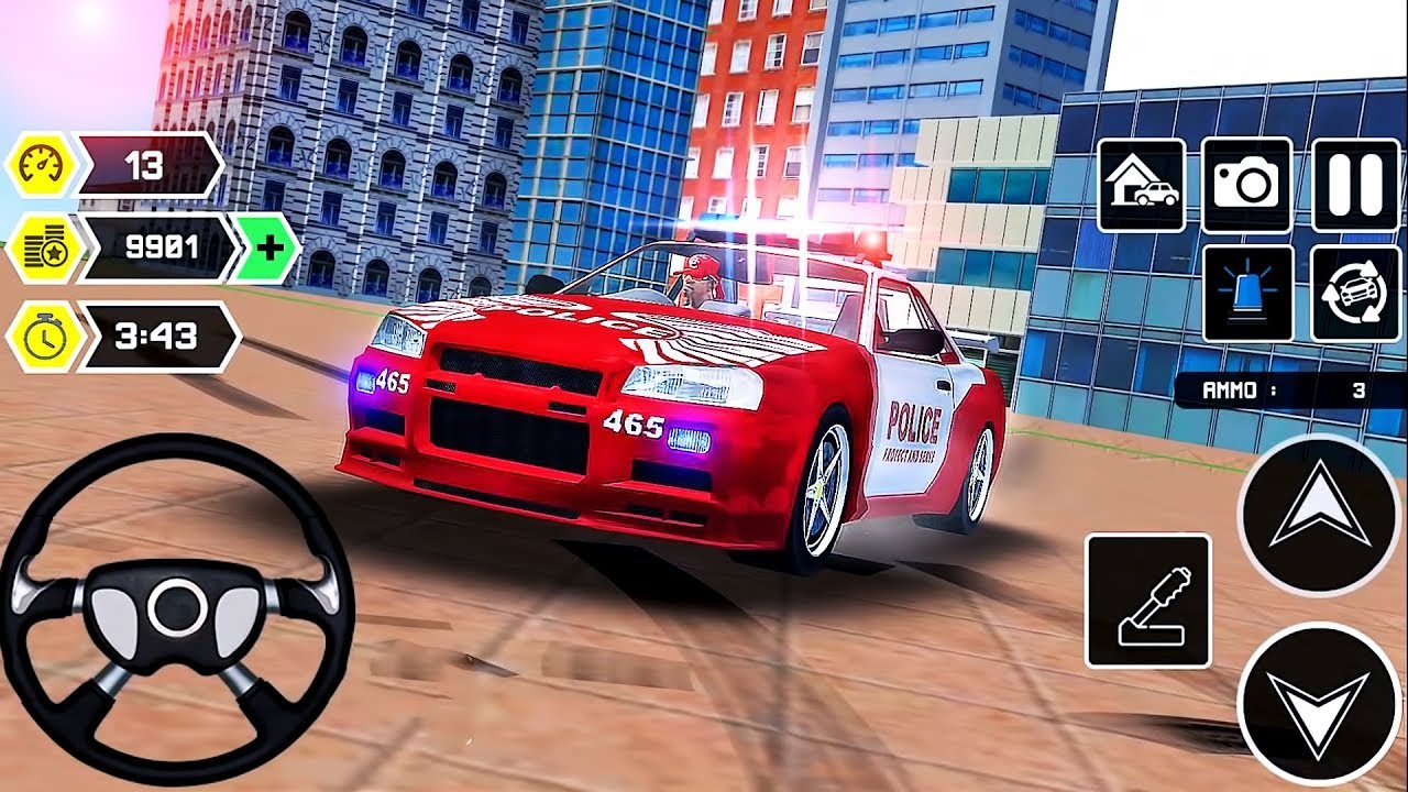 JOGO DE CARRO POLICIA PARA CELULAR - BRINCANDO COM CARROS DE CORRIDA 