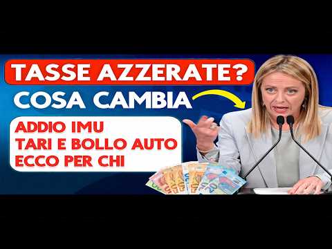 Video Tasse Azzerate nel 2026? | Meloni Annuncia Stop IMU, TARI e Bollo Auto | Chi Guadagna di Più