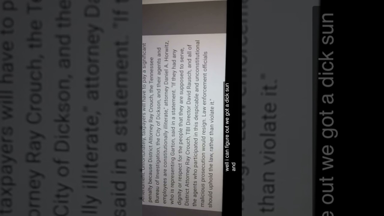 Poor dirt farmer Dickson Tennessee Attorney Crouch Arrested Joshua
