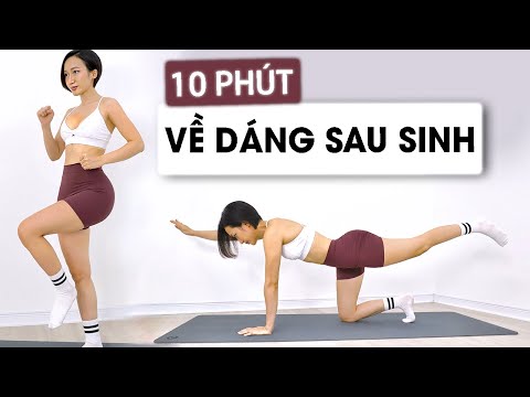 10 PHÚT TẬP VỀ DÁNG SAU SINH | Không cần dụng cụ | Hi Sunna / 10 Min Tone After Pregnancy