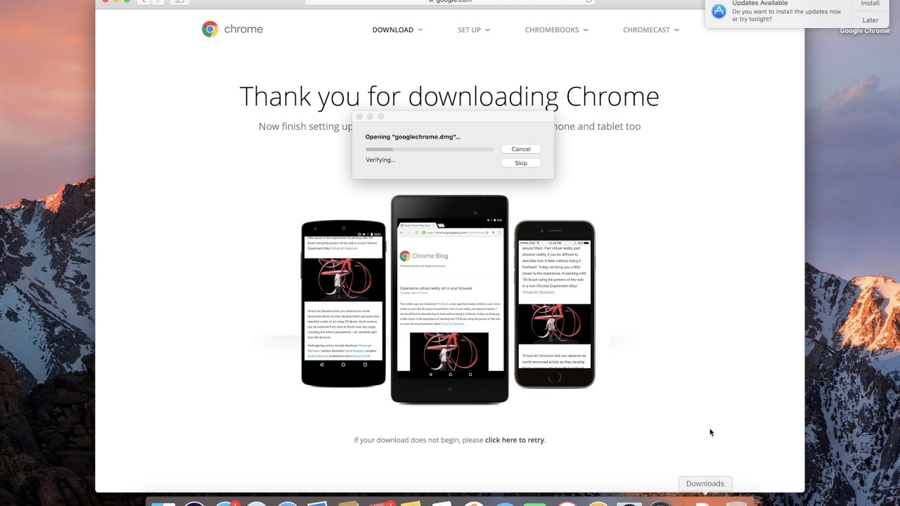 how to download google chrome on macbook pro