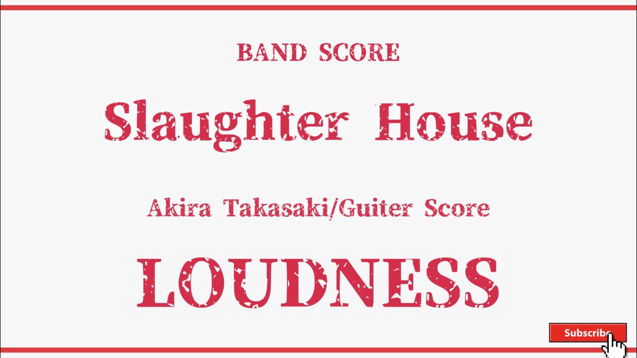 LOUDNESS】Band Score「Slaughter House」Guiter Score！ - YouTube