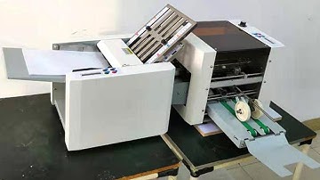 tabletop paper folding machine leaflet folder equipment máquina plegadora de folletos