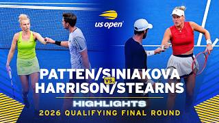 Patten/Siniakova vs. Harrison/Stearns Highlights | 2026 US Open Qualifying Final Round