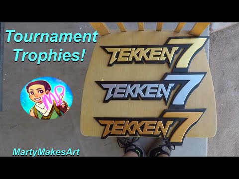 Making Tekken 7 Logo Trophies Out Of Wood 