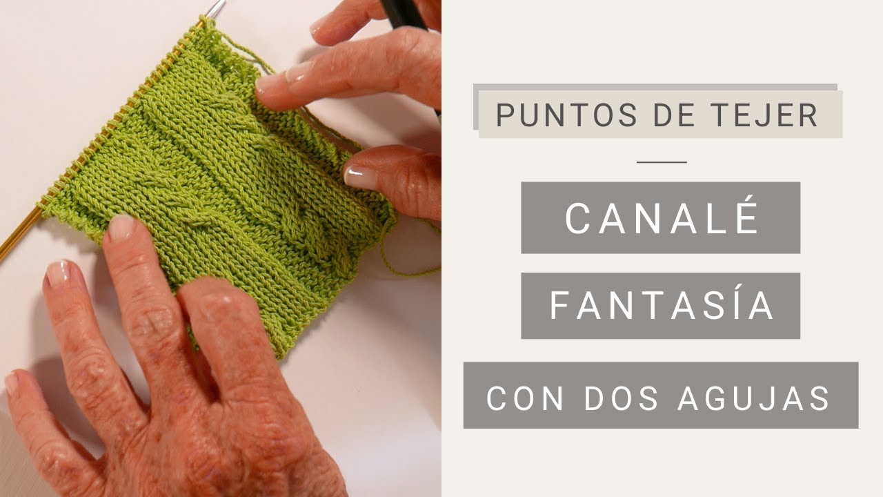 Punto de tejer canalé fantasía con dos agujas 🧶 