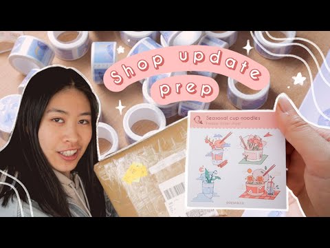 Studio Vlog ✰ 02 Preparing for a shop update | Stamp washi tape & Prints