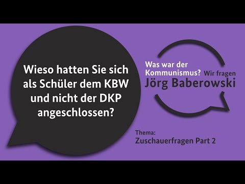 Why did you join the KBW and not the DKP as a student?