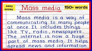 Mass media essay | Mass media essay in english | essay on Mass media | short essay on Mass media 