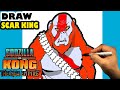 How to Draw SCAR KING | Godzilla x Kong : New Empire
